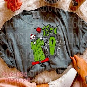 Clown and Skeleton Graphic Comfort Colors Tshirt Small-3X